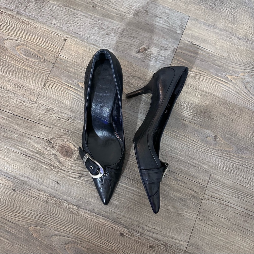 Vintage Dior Black Kitten Heels